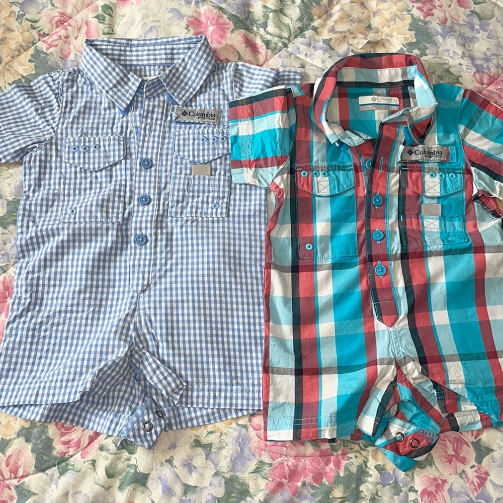 EUC boys Columbia 0-3 mos outfits